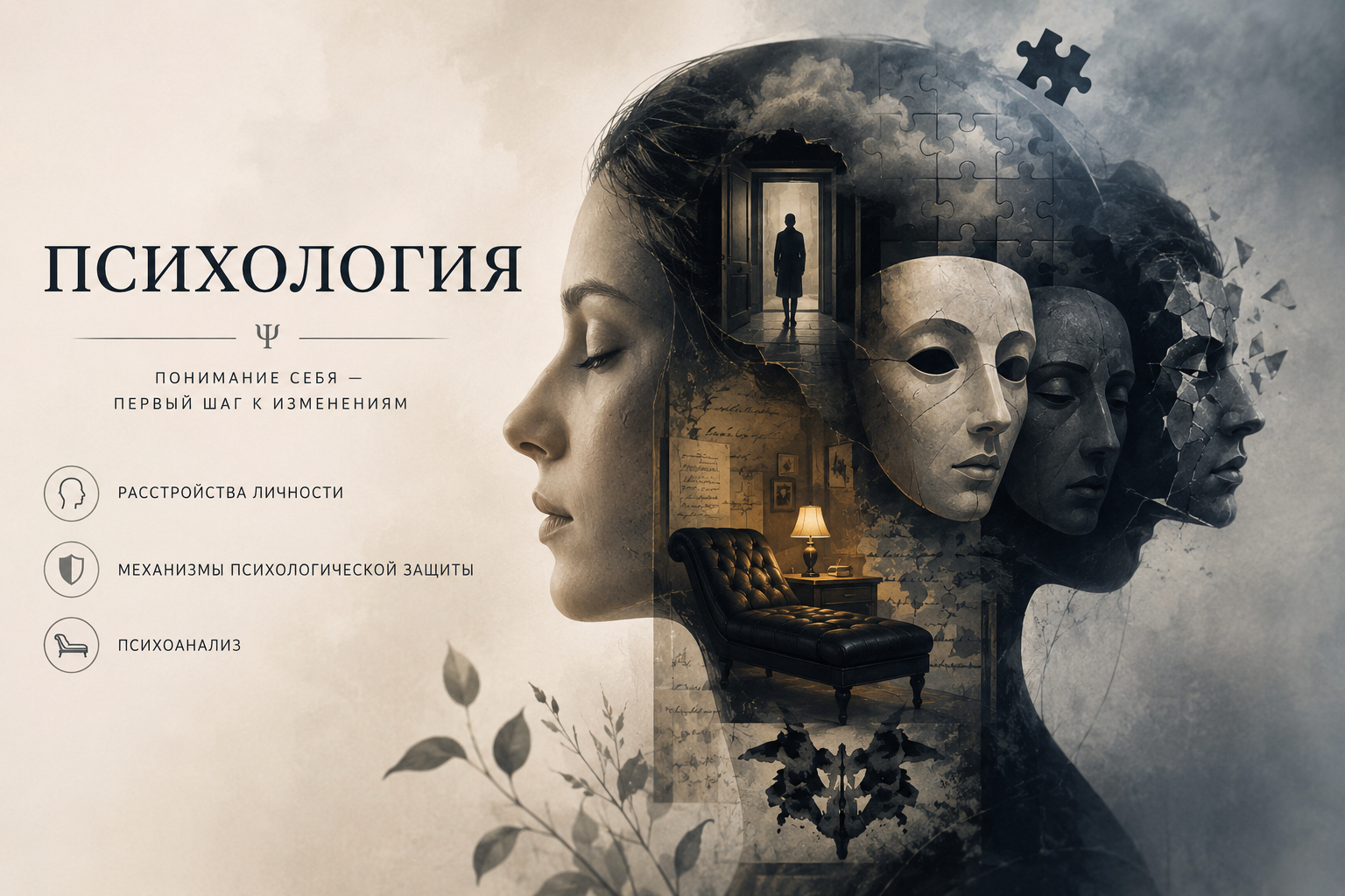 Сюрреалистическая иллюстрация человеческой психики